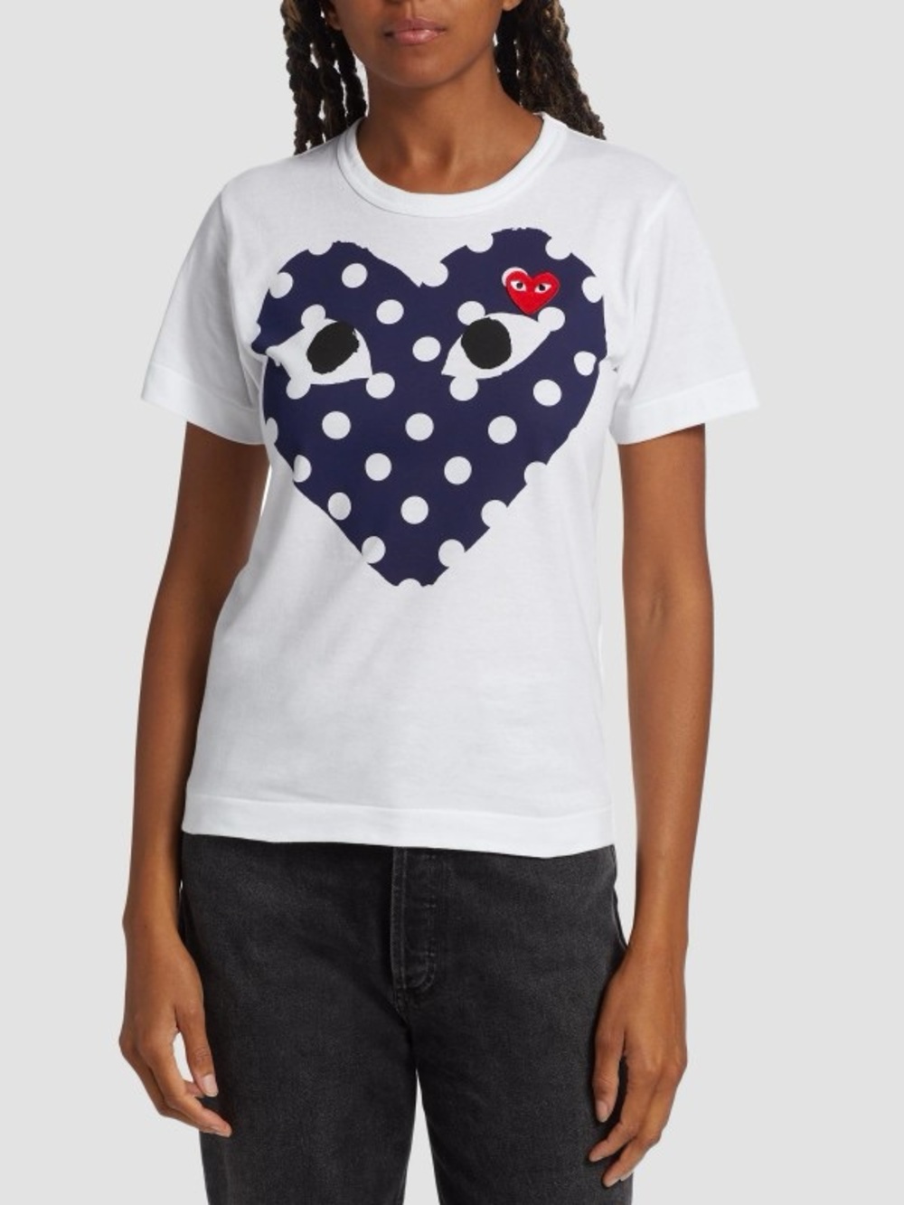 Comme des Garçons PLAY Polka Dot Full Heart T-Shirt White XL CDG